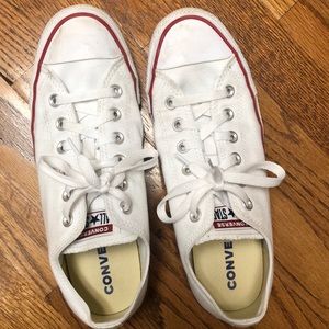 Women’s White Converse low tops size 9.5